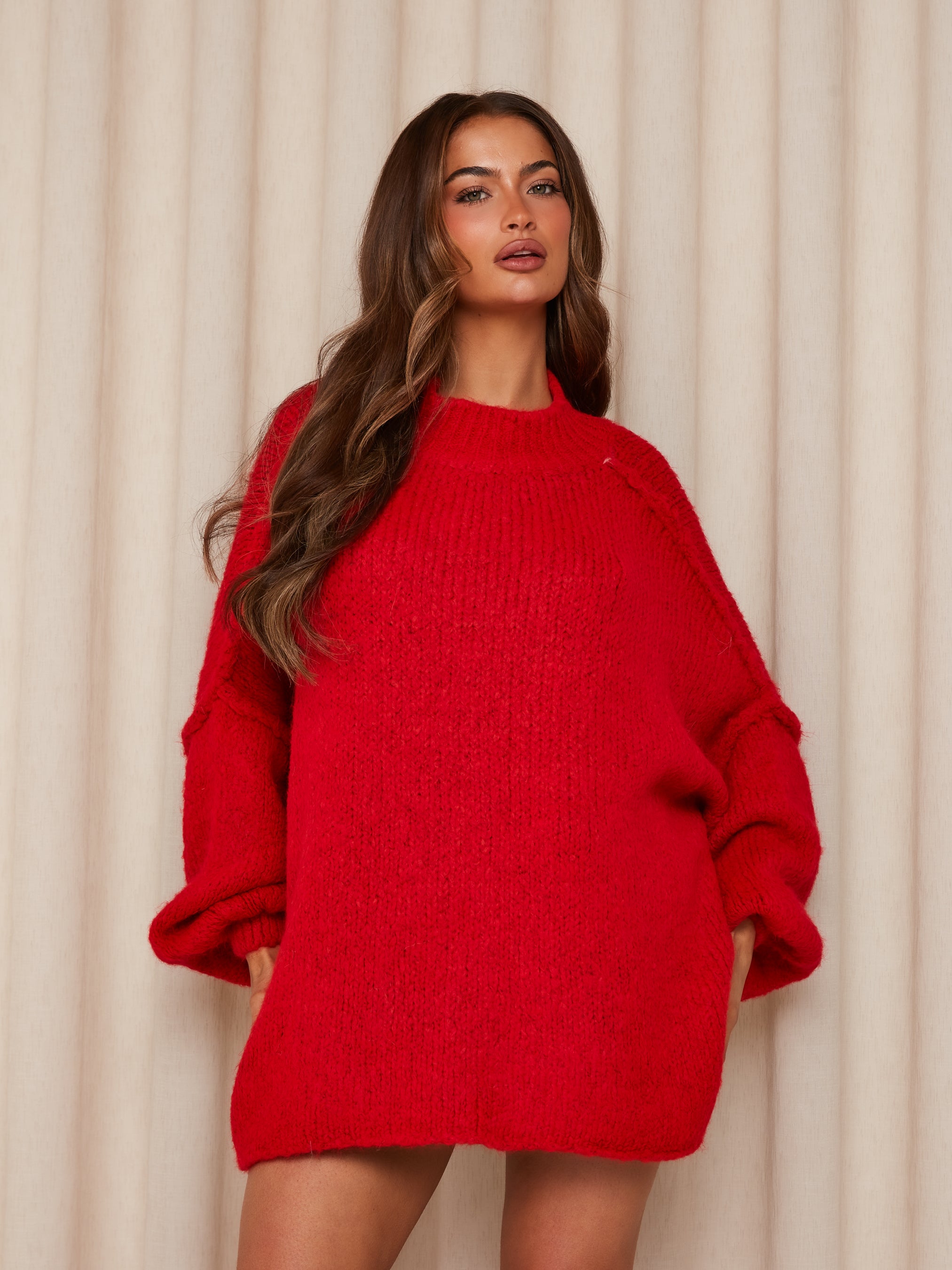 Red oversized deals jumper dress