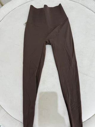 High Waisted Basic Leggings In Chocolate